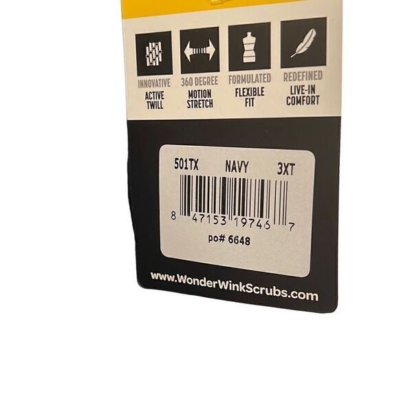 Wonder Wink’s Navy Scrub’s Pants Women’s Sz.3XTall NWT - Picture 4 of 5